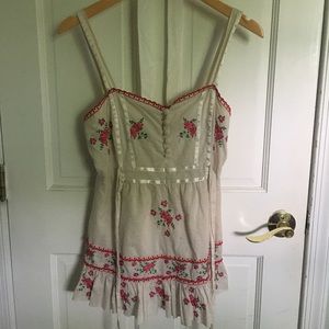 Prairie-style vintage rose embroidered nightgown/dress/blouse
